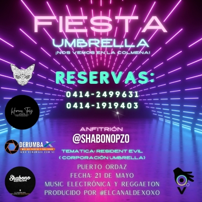 Fiesta Umbrella - Shabono Gastrobar - Sábado 21- Puerto Ordaz