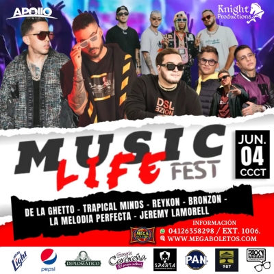 El Music Life Fest llegará al CCCT este 04 de junio
